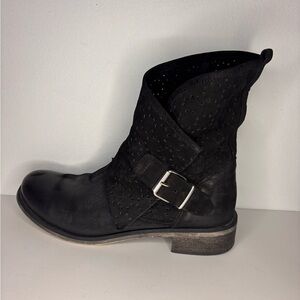 Black Italian Leather Ankle Boots